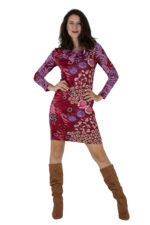 Kleid Gesa Blumenmuster pink